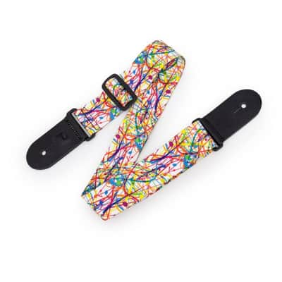 Profile Multi-colour Paint Splash Guitar Strap