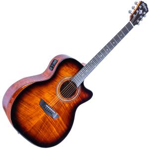 Washburn Comfort Grand Auditorium Cutaway Acoustic Guitar - Cognac Sunburst