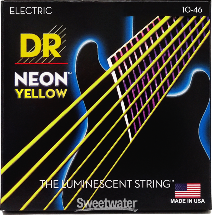 DR Neon Yellow Electric Guitar Strings