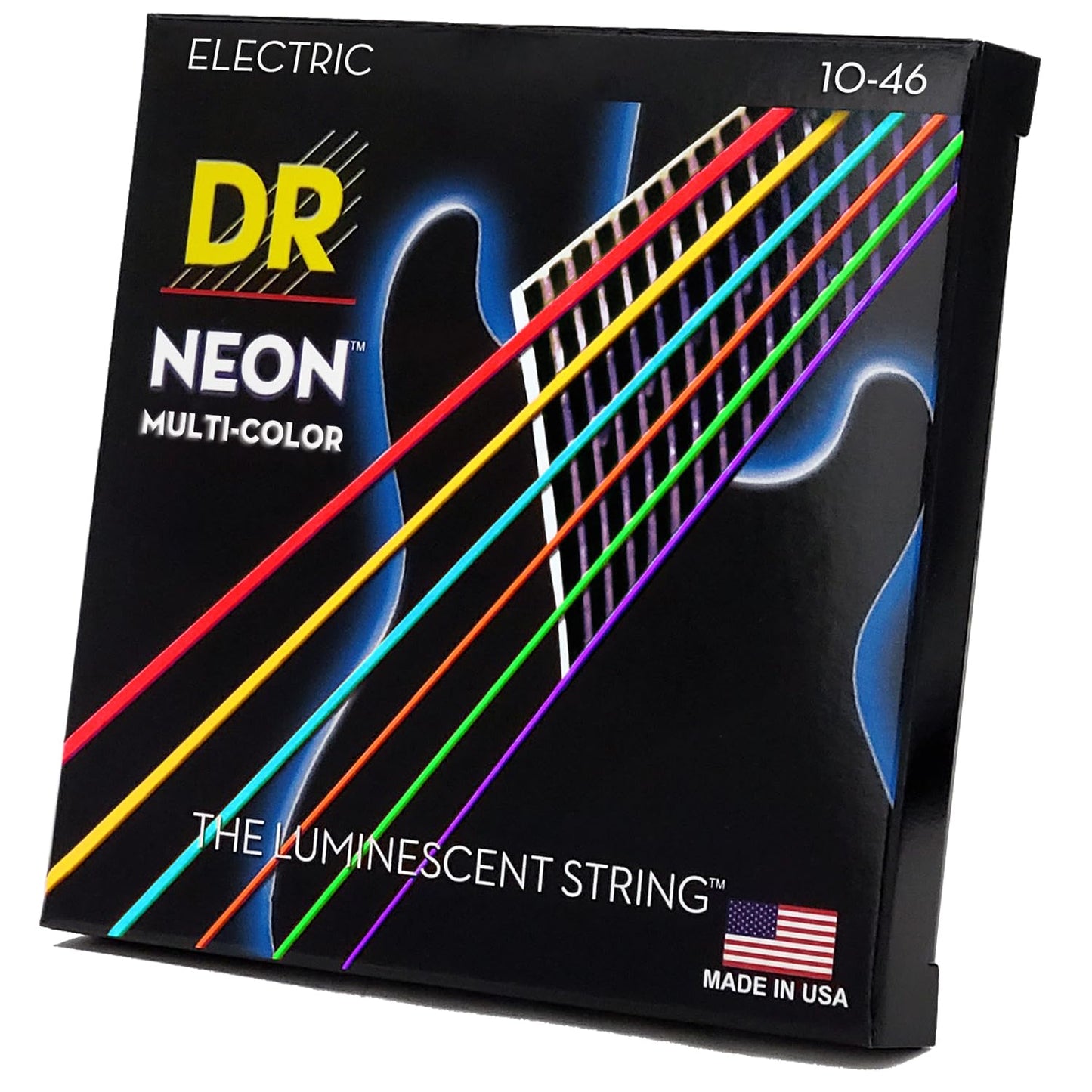 DR Neon Multi-Color Electric Guitar Strings 10-46