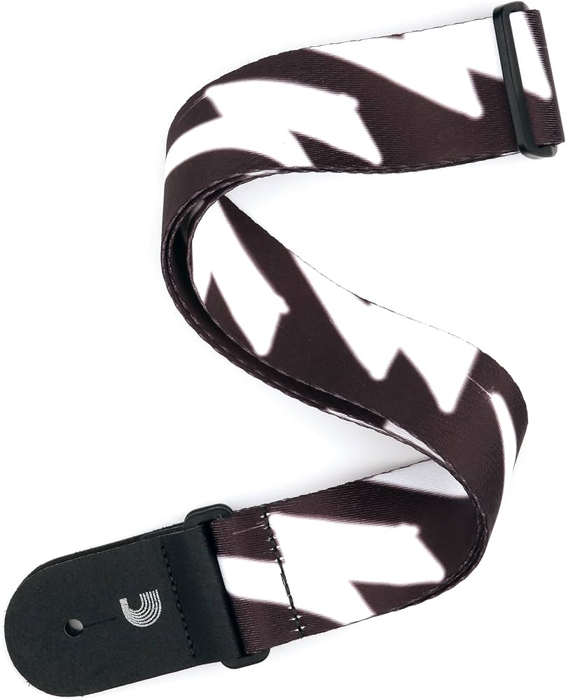 2" guitar strap-graffiti bolts