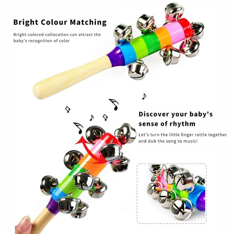 Colourful Wooden 5 Bell Jingle