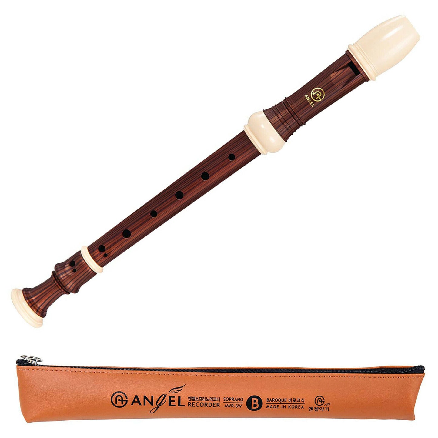 Angel Soprano Baroque Recorder with bag