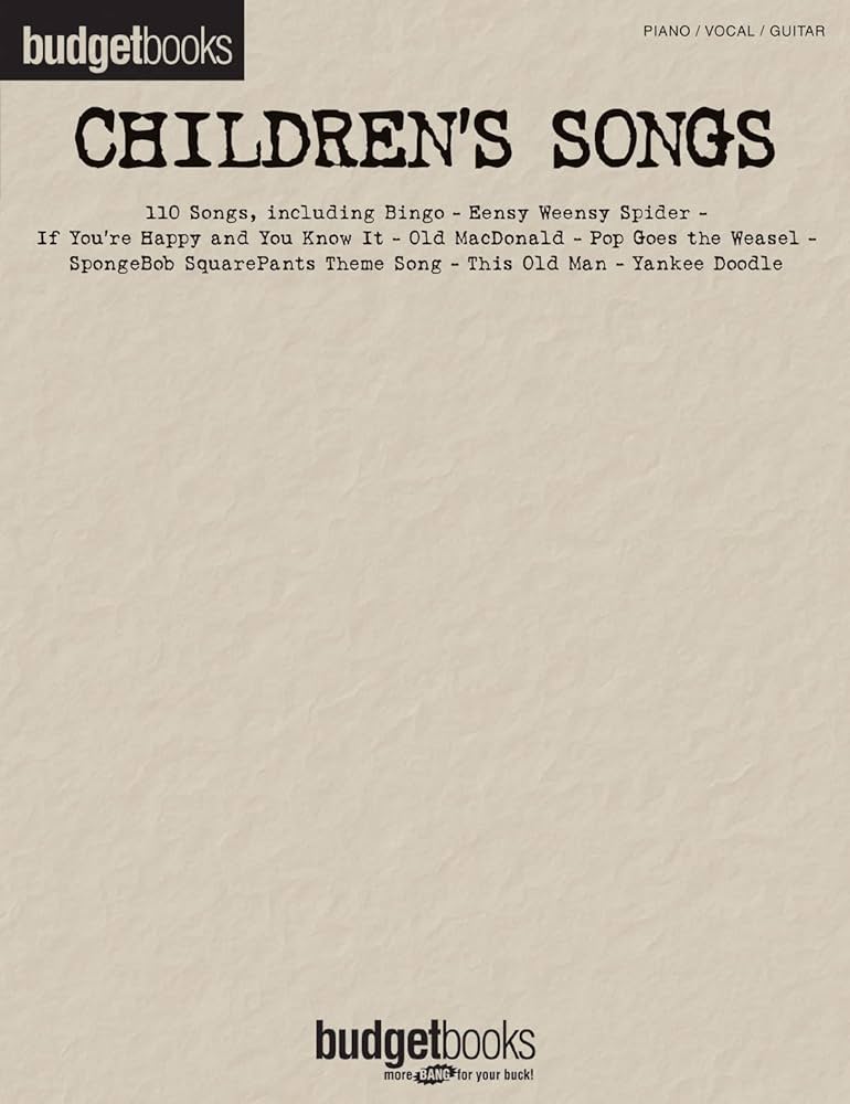 Budgetbooks Children's Songs