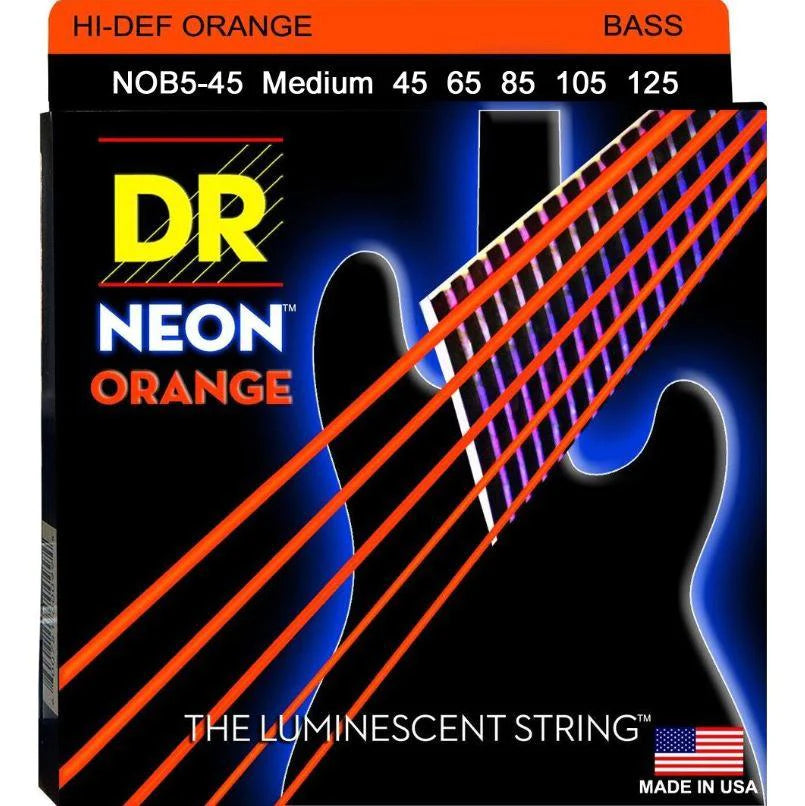 DR Neon Orange Electric Guitar Strings