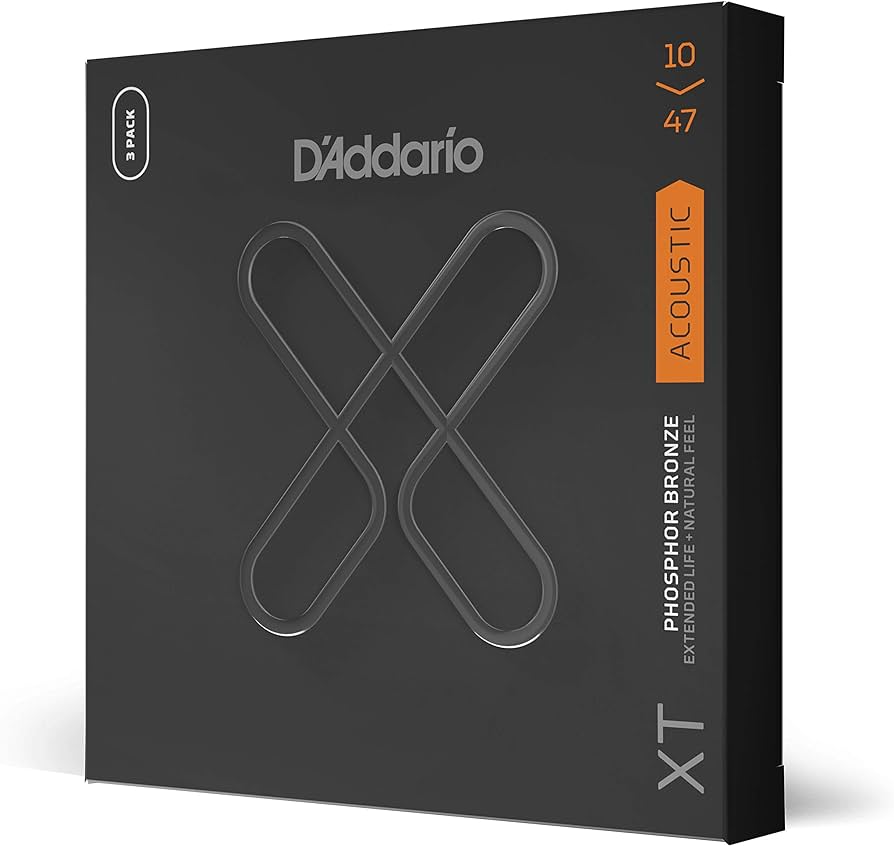 D'Addario Acoustic Guitar Strings XT Phosphor Bronze Light 3PK