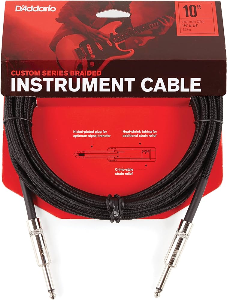 D'Addario InstrumentCable-10Ft Cir Brk Ser