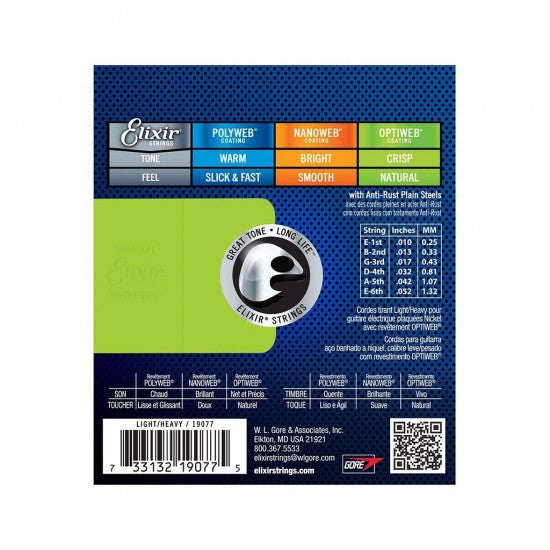 Elixir Optiweb Light/Heavy 10/52
