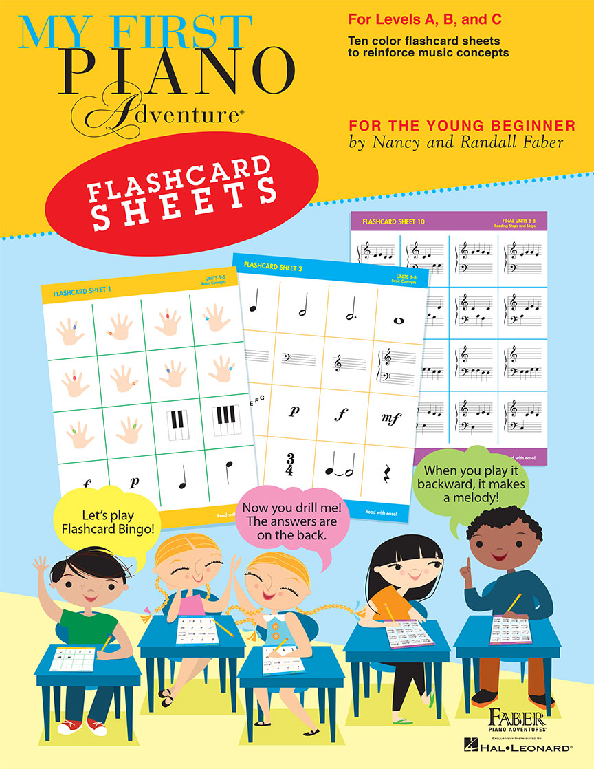 My First Piano Adventure Flash Card Sheets