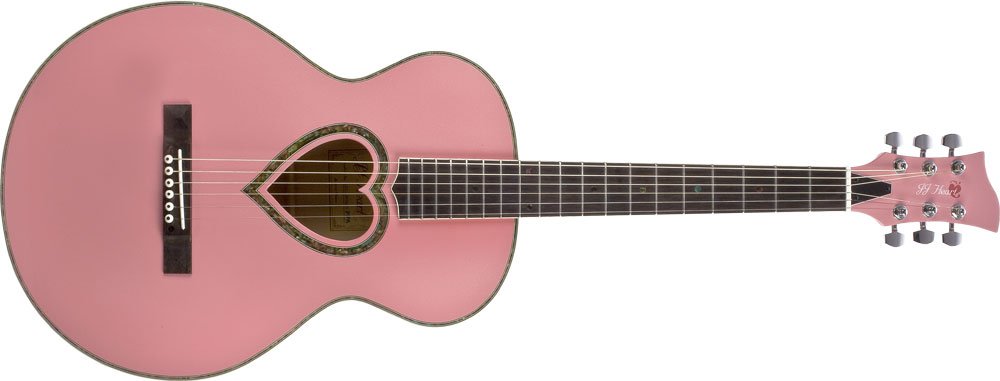 JJ Heart Acoustiv Guitar-Pink