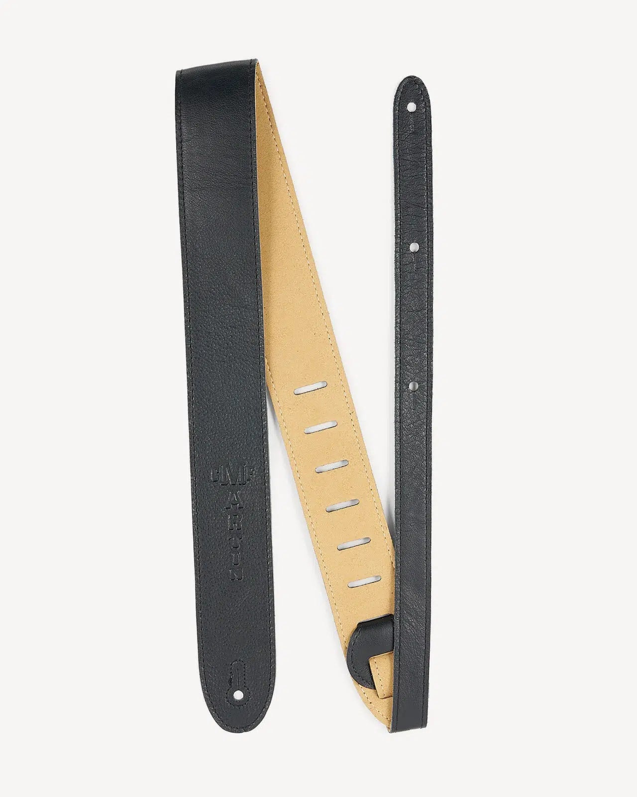 Martin Italian Leather/Suede Back Guitar Strap -Black 18A0164