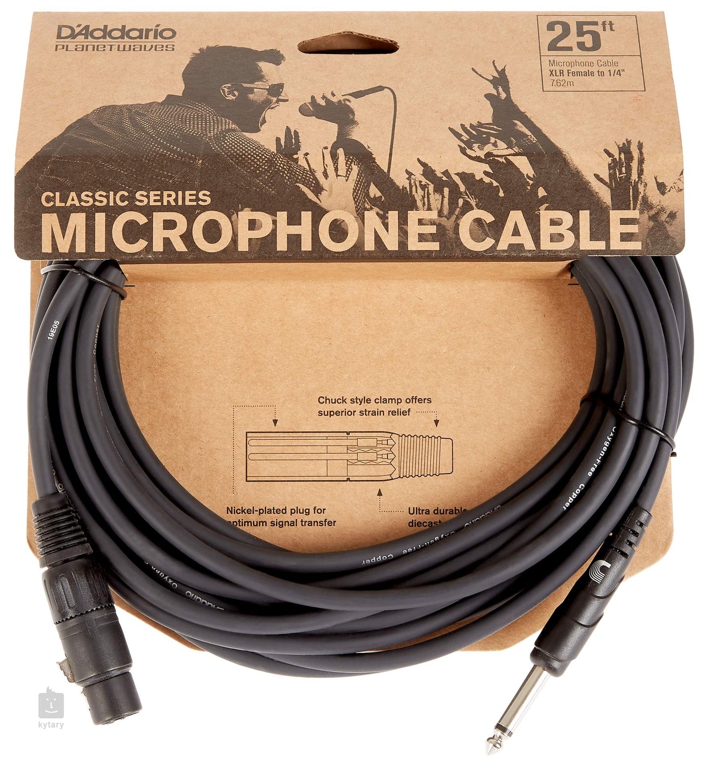 D'Addario Mic Cable 25 Ft PW-CGMIC-25