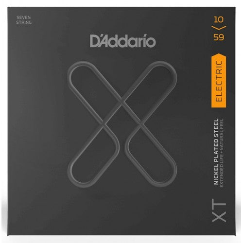 D'Addario Electic XT Nickel Plated Steel Seven String XTE1059