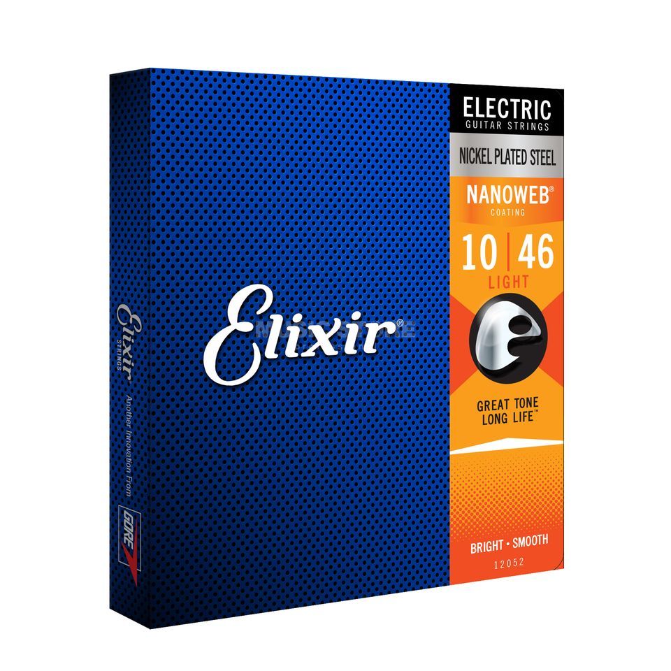 Elixir Electric Guitar Strings Nanoweb Light 10/46
