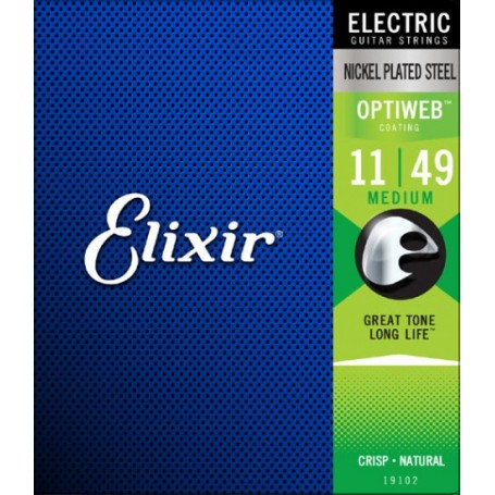 Elixir Electric Guitar Strings Optiweb Medium 11/49