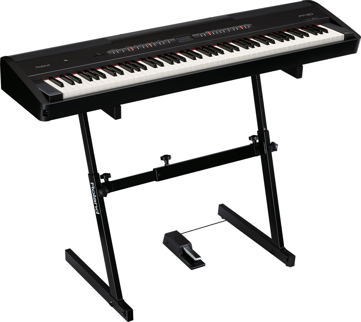 Roland FP-80-BK keyboard w/ stand