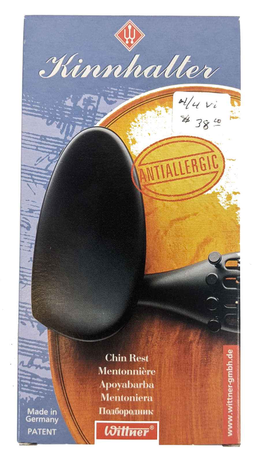 Kinnhalter chin rest 1/2 - 1/4