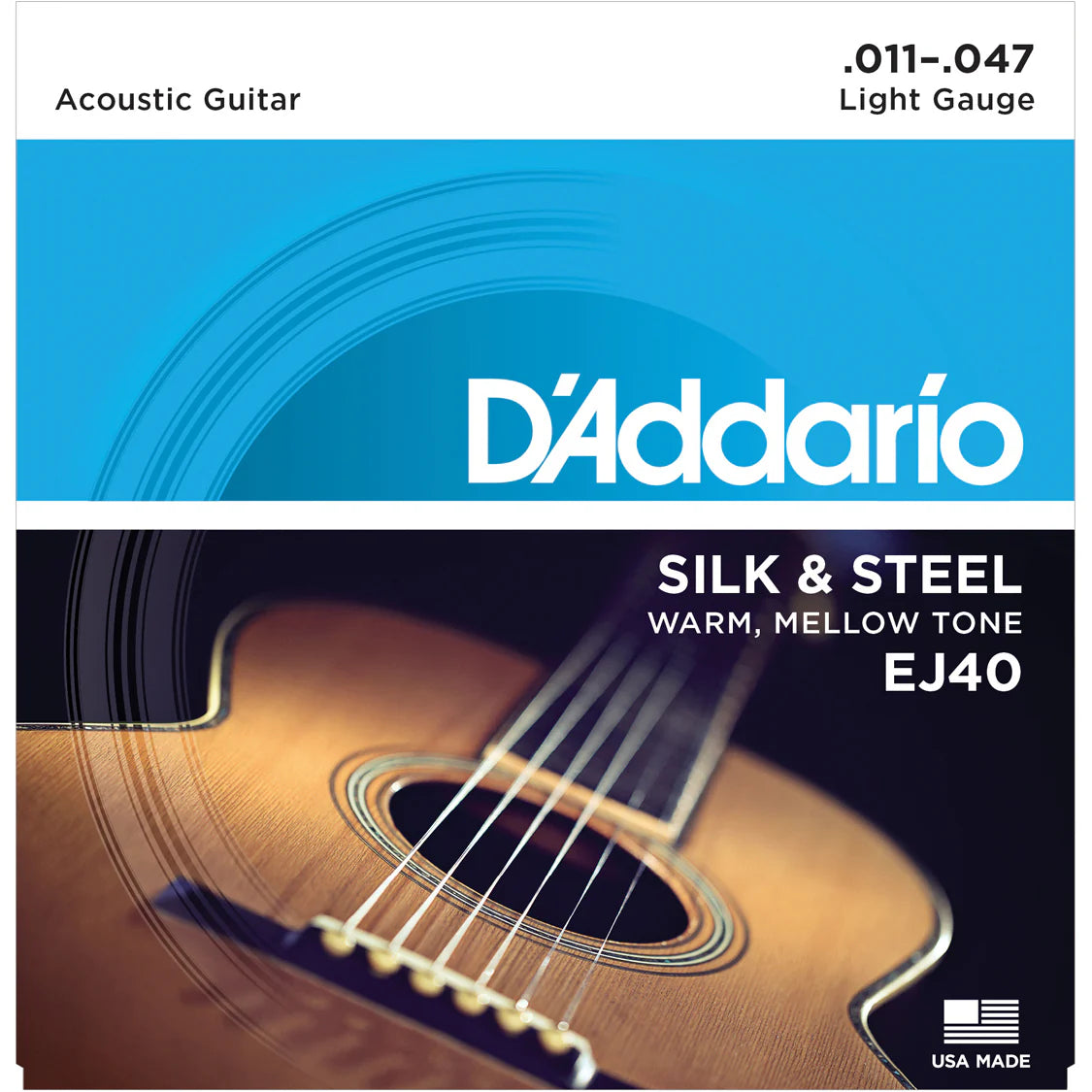 D'Addario Silk & Steel Light.011-.047 Acoustic Guitar Strings