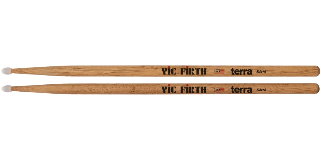 VIC 5A TERRA Drumsticks - Nylon Tip