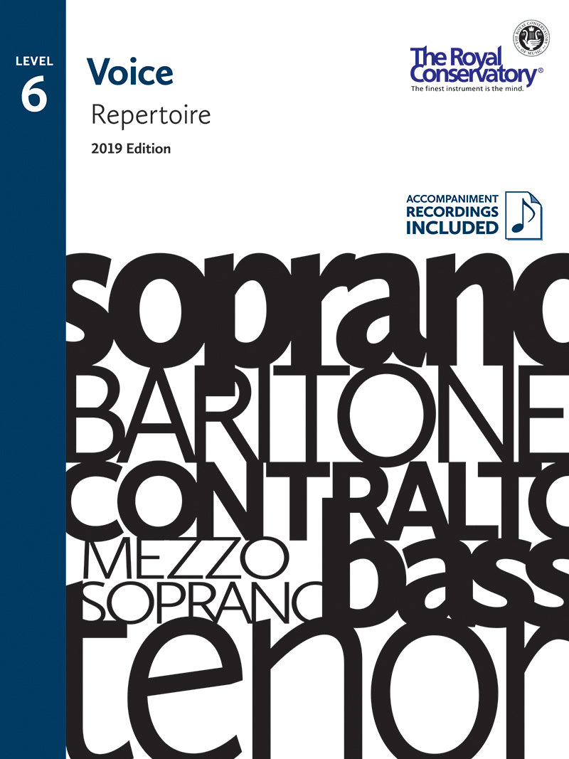 RCM Voice Repertoire Level 6 2019 Edition