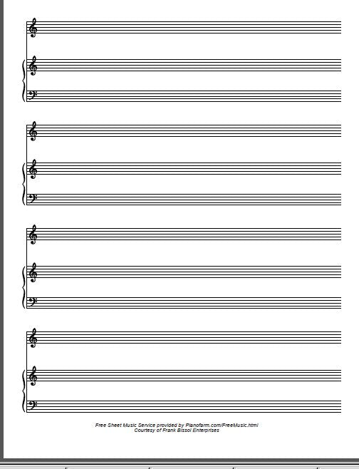 Manascript Paper Piano