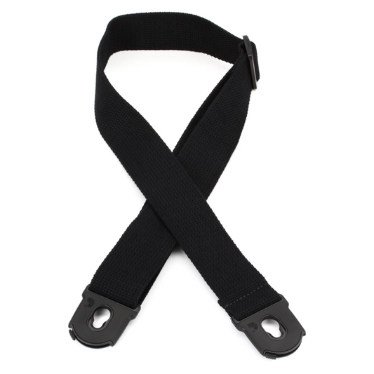 50 MM Cotton guitar strap black