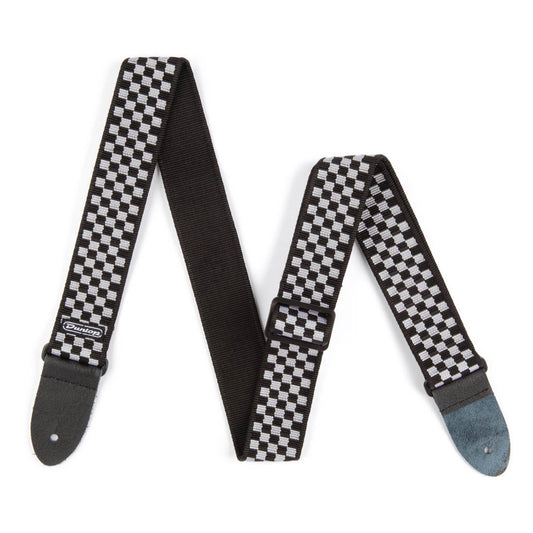 Dunlop D38-31 Guitar Strap B&W Check