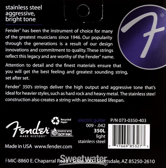 Fender Elcetric Guitar Strings2  350L