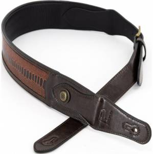 Profile Soft Leather Back, Croc Pattern Guitar Strap PGS-EGL-6500-BR