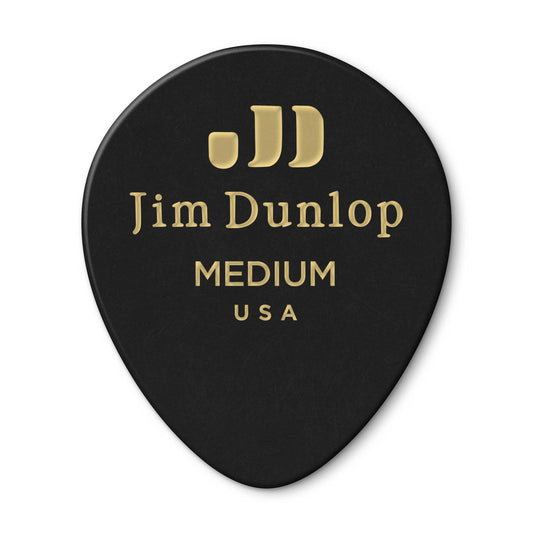 Jim Dunlop Medium Teardrop Guitar Pick   485P-03-MD  Black & Brown