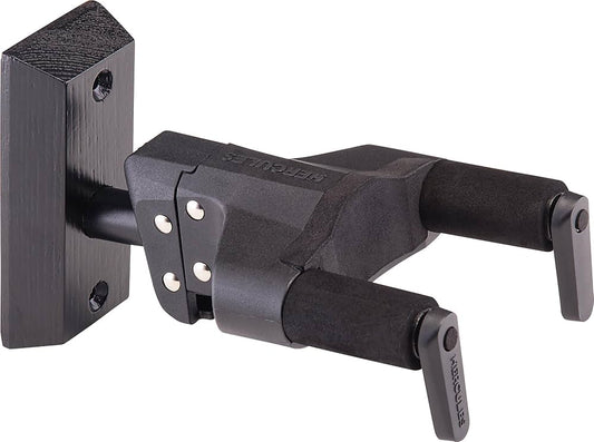 Hercules Guitar Wall Hanger Wall Mount   Black  GSP38WBK+