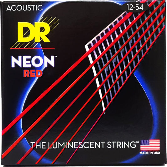 DR Neon Red Acoustic Guitar Strings