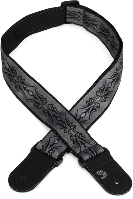 50mm Guitar Strap Black Swirls