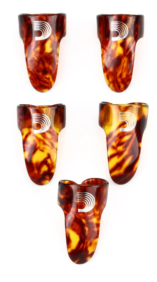 D'Addario Classic Celluloid Finger Picks Md 5 Pk