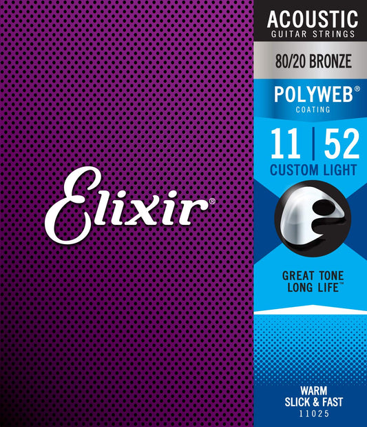 Elixir Polyweb acoustic light guitar strings a