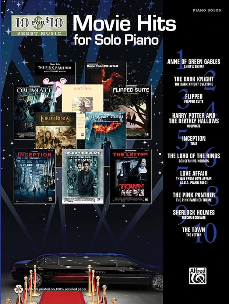 10 for 10 Movie Hits for solo piano