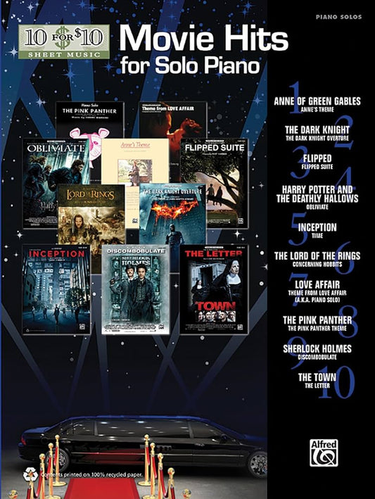 10 for 10 Movie Hits for solo piano