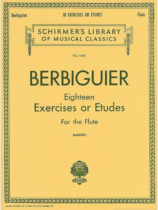 Berbiguier 18 exercises or etudes