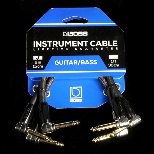 Boss 6 inch Instrument Cable 3-Pack