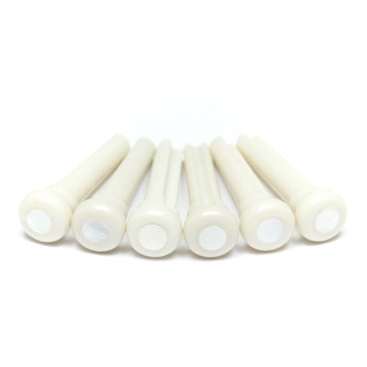 Bridge pins white w/pearl