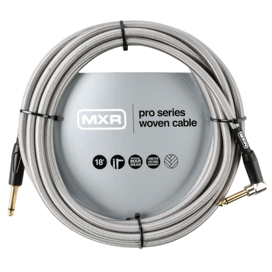 MXR Pro Series Woven Cable 18ft (right angle)