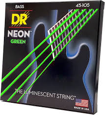 DR Neon Green Bass Guitar Strings 45-105