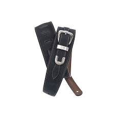 D'Addario 2.5 " Black Leather Buckle Guitar Strap
