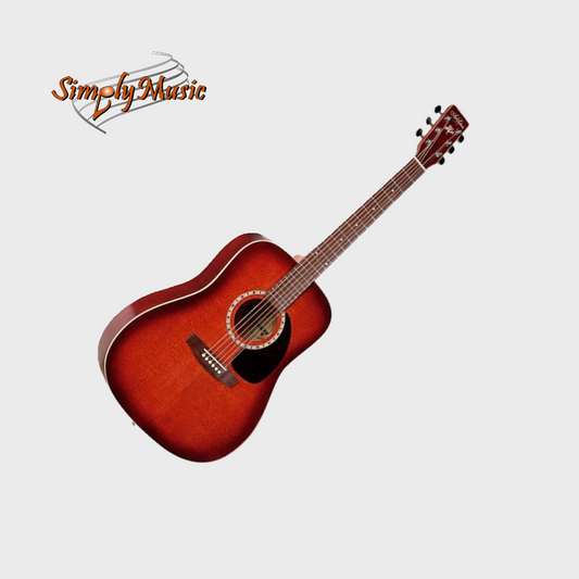 A&L Spruce Burgundy QR Rental Guitar - Serial No. 023646000417