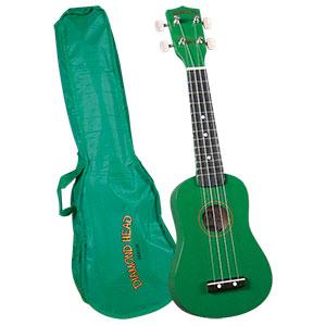 Diamond Head ukulele green w/ bag