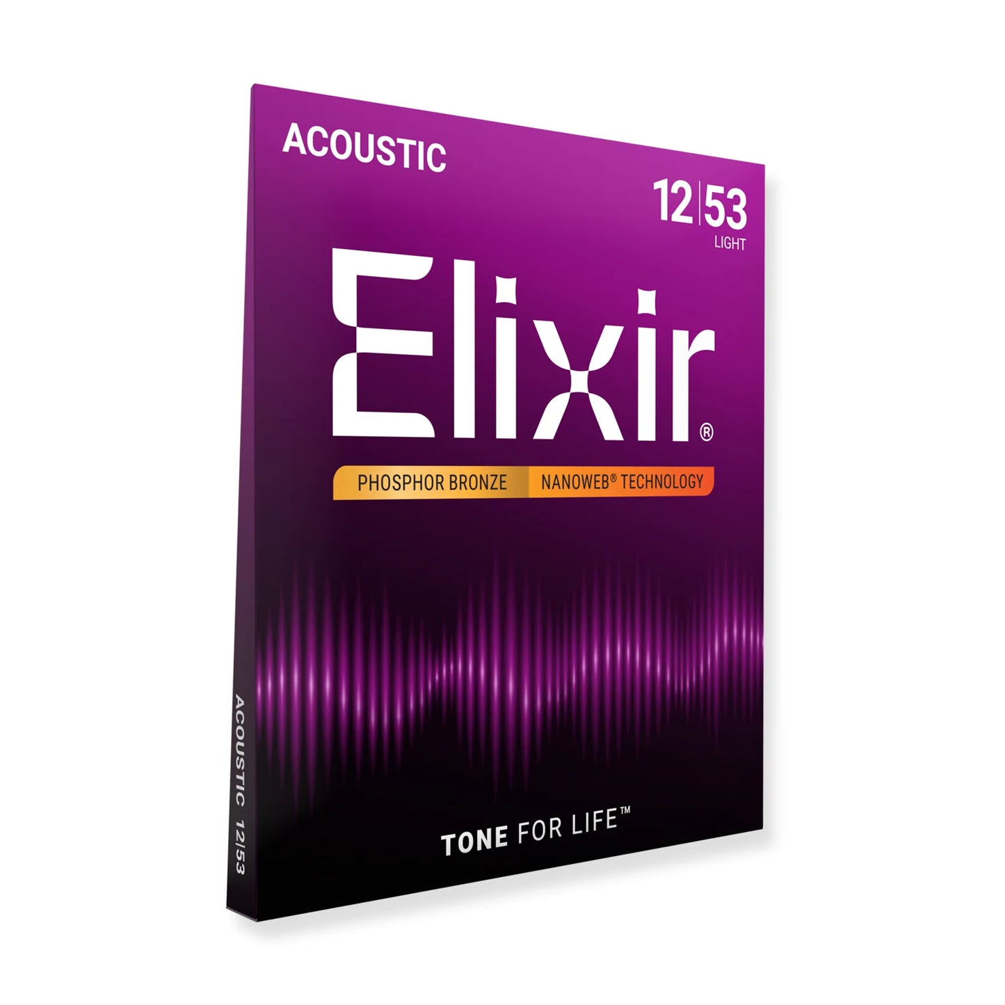 Elixir Nanoweb Acoustic Guitar Strings (Light) 12/53