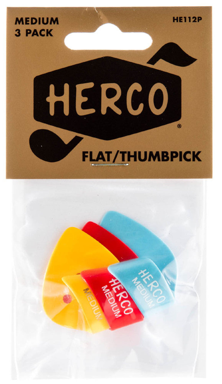 Herco Flat Thumbpick 3 Pack