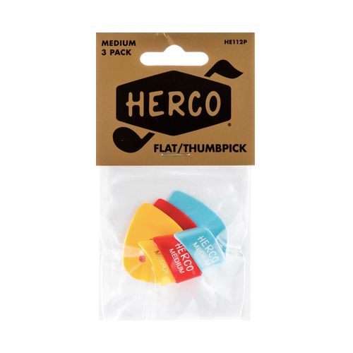 HercoFlat Thumbpicks Medium 3 Pack