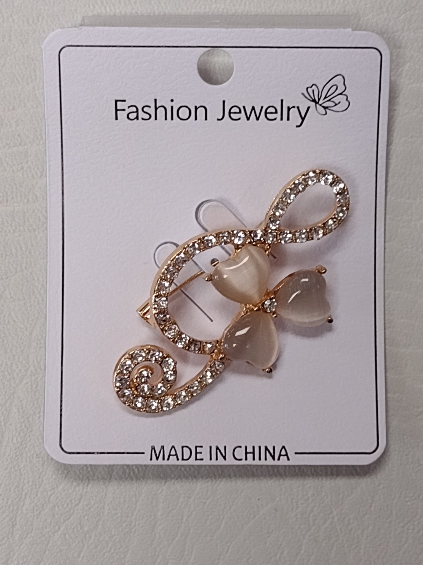 Treble Clef and Flower Pin