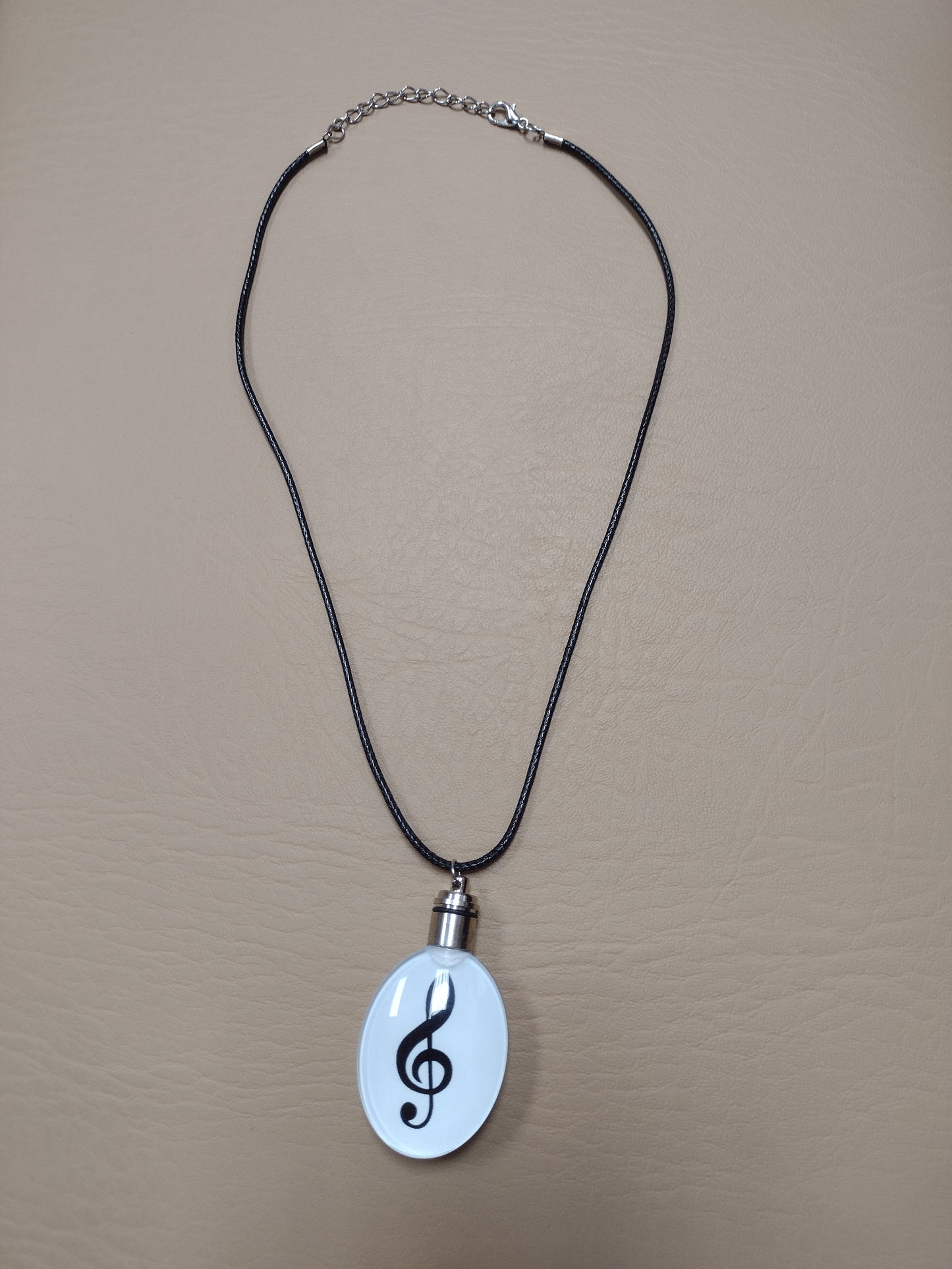 Treble Clef on Black Cord